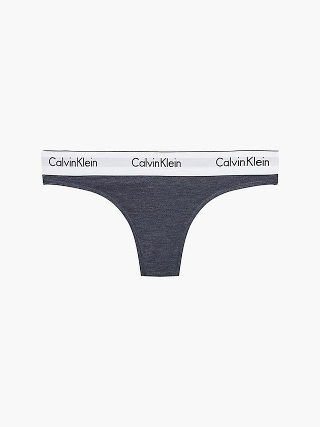 Calvin Klein USA Modern Cotton Womens Thong Blue 5790463-RN